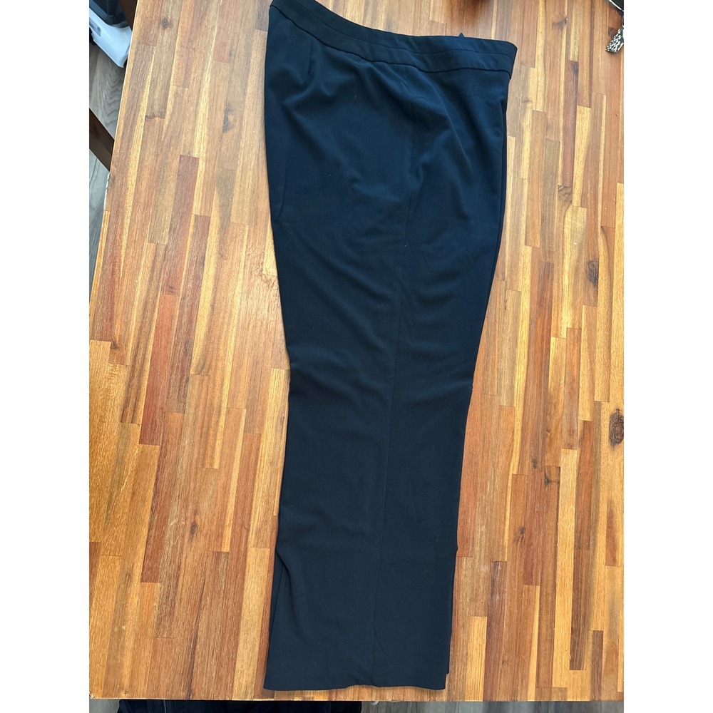 Ashley Stewart Trousers Women 20W Black Excellent Straight Leg Dress Pants